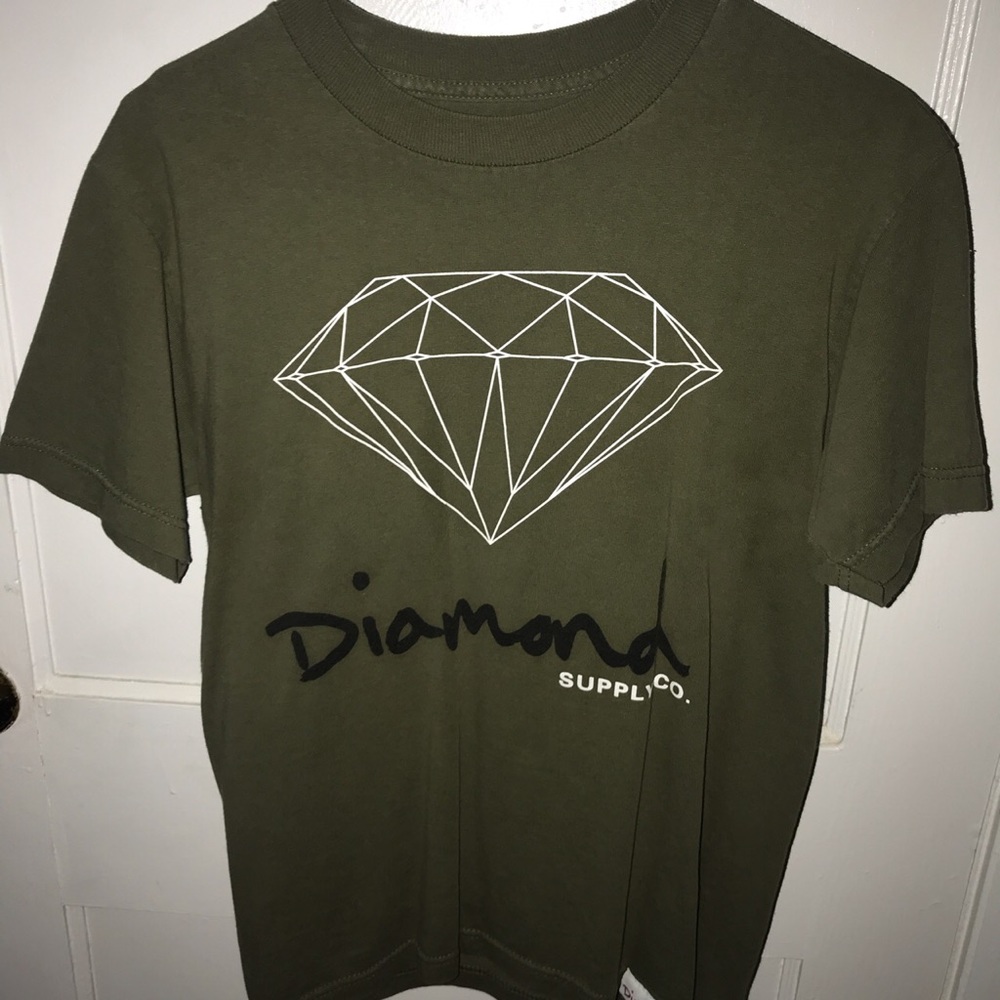 Olive/military green Diamond Supply Co. Tee.